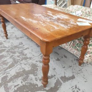 SECOND HAND - TIMBER DINING TABLE SOLD AS IS