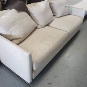 EX HIRE - BEIGE 2.5 SEATER COUCH SOLD AS IS