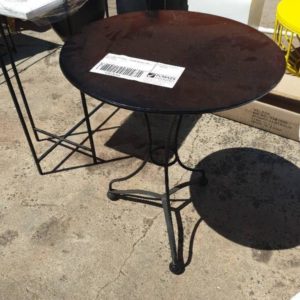 EX FURNITURE HIRE - BLACK ROUND TABLE SOLD AS IS