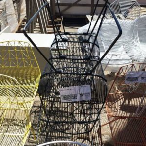 EX HIRE - BLACK WIRE CHAIR SOLD AS IS