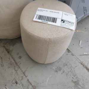EX FURNITURE HIRE - CREAM FOOTSTOOL SOLD AS IS