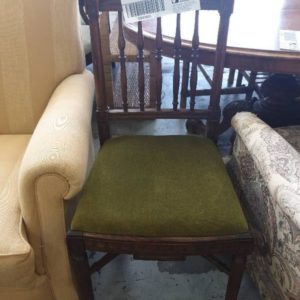 SECOND HAND FURNITURE - LOT OF 2 TIMBER DINING CHAIR SOLD AS IS