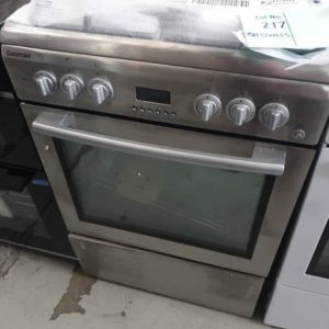 EX DISPLAY EUROMAID GTEOS60 60CM S/STEEL FREESTANDING DUEL FUEL OVEN WITH 4 CAST IRON BURNERS WITH FULLY PROGRAMMABLE ELECTRIC OVEN RRP$1299 WITH 3 MONTH WARRANTY