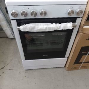 EUROMAID FFS5463W WHITE 540MM ALL ELECTRIC FREESTANDING OVEN WITH SINGLE DOOR WITH 3 MONTH WARRANTY SOLD AS IS