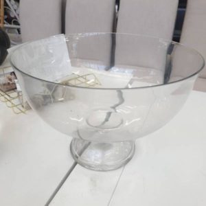 EX FURNITURE HIRE - GLASS BOWL SOLD AS IS
