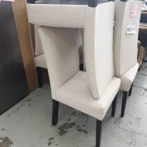 EX FURNITURE HIRE - CREAM DINING CHAIR SOLD AS IS