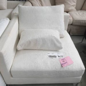 EX HIRE - WHITE CHAISE ONLY PART OF COUCH SOLD AS IS