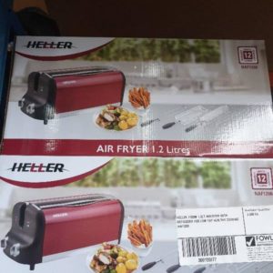 HELLER 1100W 1.2LT AIRFRYER WITH ROTISSERIE FOR LOW FAT HEALTHY COOKING HAF1200