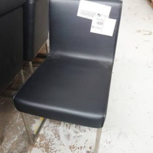 EX FURNITURE HIRE - 7 X BLACK & CHROME DINING CHAIR SOLD AS IS