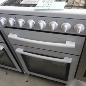 EUROMAID F54CW WHITE 540MM ALL ELECTRIC FREESTANDING OVEN WITH CERAMIC COOKTOP AND SEPARATE GRILL WITH 3 MONTH WARRANTY SOLD AS IS