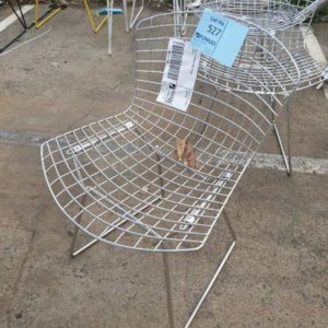 EX HIRE - CHROME WIRE CHAIR SOLD AS IS