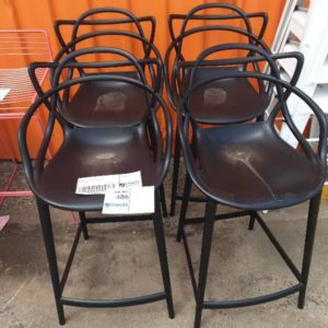 EX HIRE - BLACK BAR STOOL SOLD AS IS