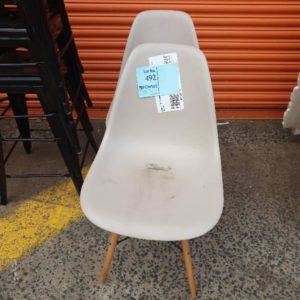 EX HIRE - BEIGE DINING CHAIR SOLD AS IS