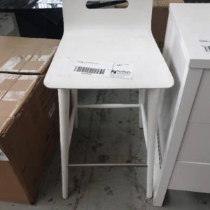 EX HIRE - WHITE BAR STOOL SOLD AS IS