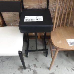 EX HIRE - BLACK BAR STOOL SOLD AS IS