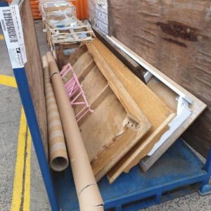PALLET OF HALL TABLE TOPS - NO LEGS SOLD AS IS