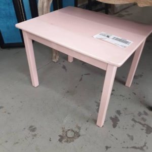 PINK TIMBER KIDS TABLE SOLD AS IS