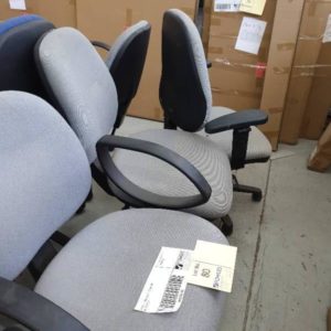 USED - GREY OFFICE CHAIR SOLD AS IS