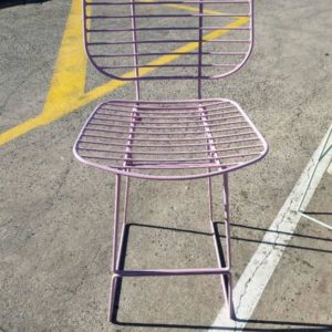 EX HIRE - PURPLE WIRE BAR STOOL SOLD AS IS
