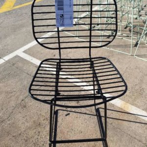 EX HIRE - BLACK WIRE BAR STOOL SOLD AS IS
