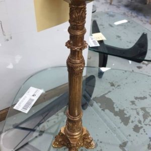 EX HIRE - SET OF 2 LARGE ROYAL GOLD CANDLEHOLDERS (SOLD AS IS)