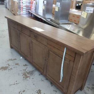 BRAND NEW MISTY BAY TIMBER BUFFETT WITH 4 DRAWERS 2240MM LONG