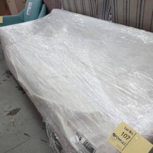 EX HIRE - WHITE SLIP COVER COUCH SOLD AS IS