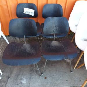 EX FURNITURE HIRE - 4 X BLACK CHAIR SOLD AS IS