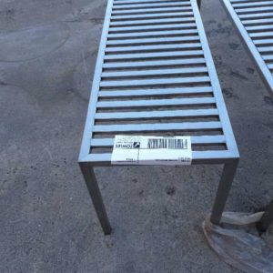 EX HIRE - CHROME BENCH SEAT SOLD AS IS