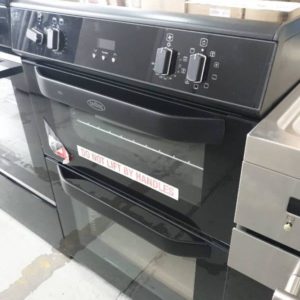 EX DISPLAY BELLING FSI60MFTB 60CM FREESTANDING DOUBLE OVEN WITH INDUCTION COOKTOP BLACK MADE IN THE UK WITH 3 MONTH WARRANTY