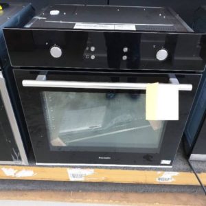 EX DISPLAY BAUMATIC B07C 60CM OVEN BLACK GLASS WITH 3 MONTH WARRANTY