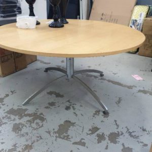 SECOND HAND - LARGE ROUND MEETING TABLE SOLD AS IS