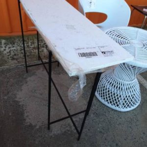 EX FURNITURE HIRE - WHITE HALL TABLE SOLD AS IS
