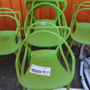 EX FURNITURE HIRE - GREEN ACRYLIC CHAIR SOLD AS IS