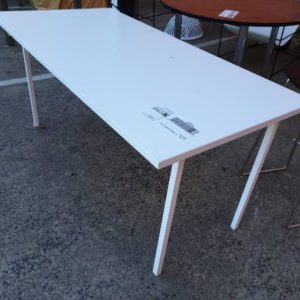 EX HIRE - RECTANGLE LAMINATE TABLE SOLD AS IS