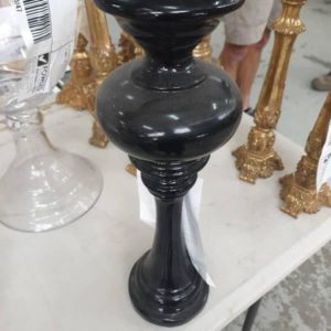 EX HIRE - BLACK CANDLE HOLDER SOLD AS IS