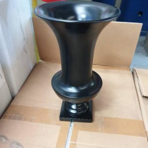 EX HIRE - SMALL BLACK VASE SOLD AS IS