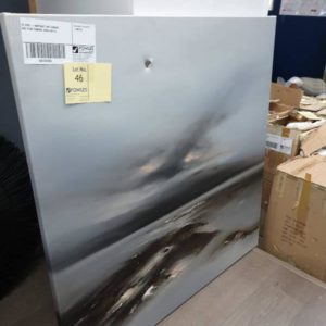 EX HIRE - ABSTRACT ART CANVAS HAS TEAR DAMAGE (SOLD AS IS)