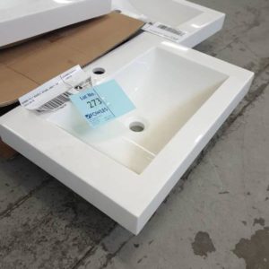 600MM POLY MARBLE SQUARE VANITY TOP SOLD AS IS