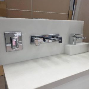DISPLAY BOARD WITH TAPS AND SHOWER MIXERS SOLD AS IS NO WARRANTY