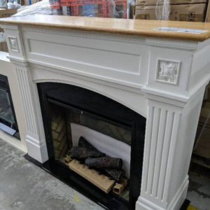 EX DISPLAY WINDELSHAM 2KW REVILLUSION ELECTRIC FIREPLACE MANTLE TIMBER TOP RRP$2440 WITH 3 MONTH WARRANTY