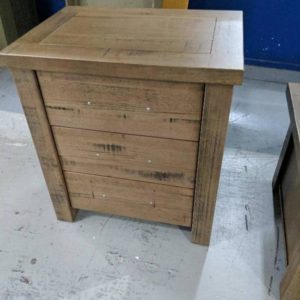 NEW SOLID TIMBER BEDSIDE TABLE