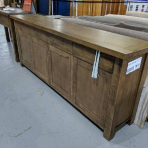 NEW SOLID TIMBER LARGE 4 DRAWER BUFFETT 2240MM X 450MM DEEP VERY HEAVY RRP$1499