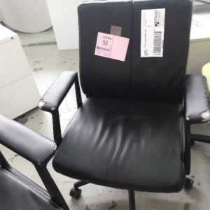 EX OFFICE - BLACK EXECUTIVE OFFICE CHAIR SOLD AS IS