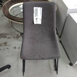 GREY UPHOLSTERED DINING CHAIR SOLD AS IS