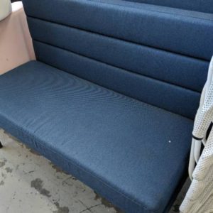 EX HIRE - BLUE MATERIAL BENCH SEAT SOLD AS IS