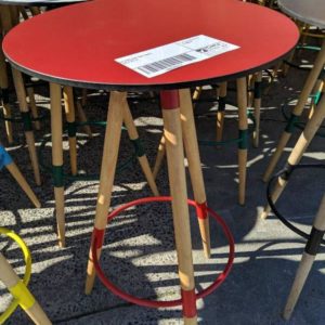 EX HIRE RED BAR TABLE SOLD AS IS