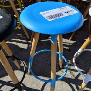 EX HIRE BLUE BAR STOOL SOLD AS IS