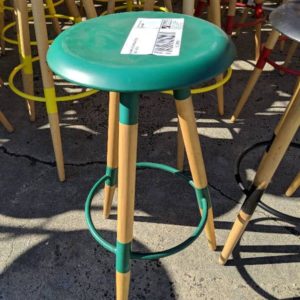 EX HIRE GREEN BAR STOOL SOLD AS IS