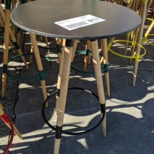 EX HIRE BLACK BAR TABLE SOLD AS IS